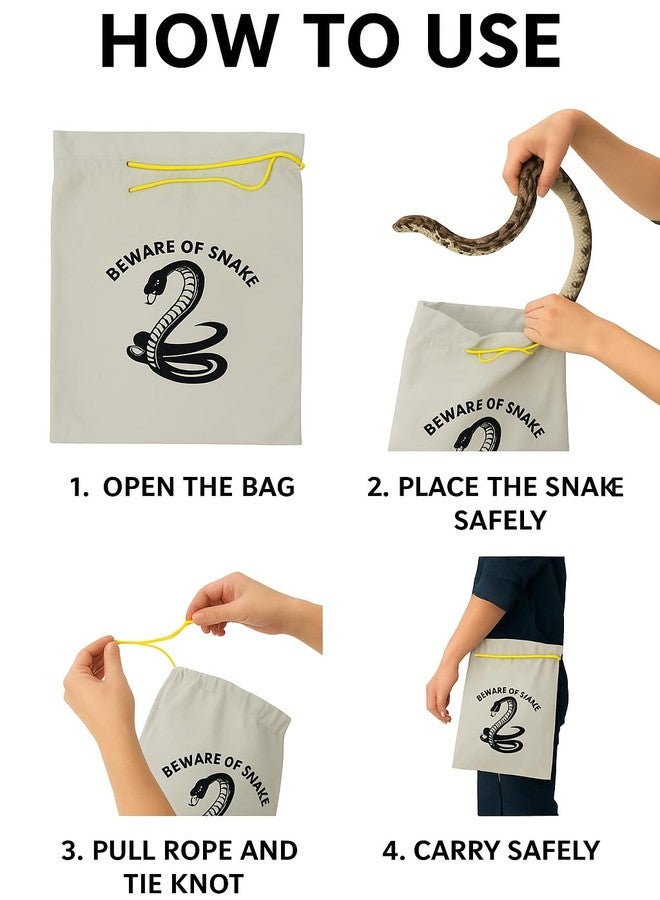 Stylera Heavy Duty Snake & Reptile Bag with Drawstring and Handle | 86 x 53 cm Large Snake Catching Bag with Sewn Bottom Corners for Safe Transport and Rescue Operations (Pack of 1) - Image 5